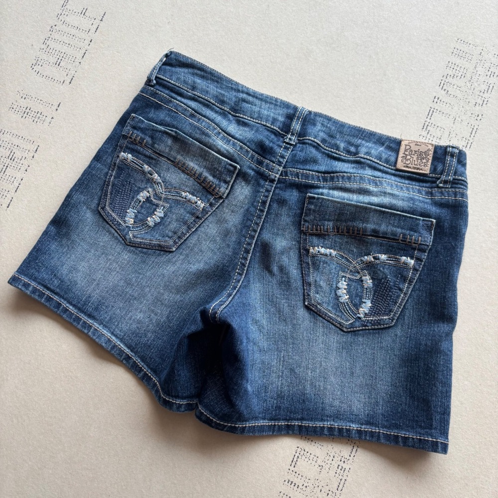 Y2K Paris Blues Short Denim Shorts